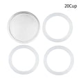 thumbnail image 1 of Goodhd 3 Silicone Seals And 1 Aluminum Filter For Espresso Pot Moka Pot Accessories, 1 of 5