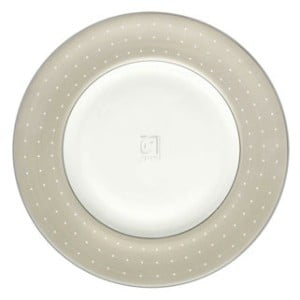 Waterford Toile Platinum Accent Plate Tan, 9"