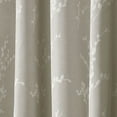 thumbnail image 4 of Nicole Miller Turion Floral Room Darkening Blackout Grommet Top Curtain Panel Pair, 52"x96", Linen, 4 of 7