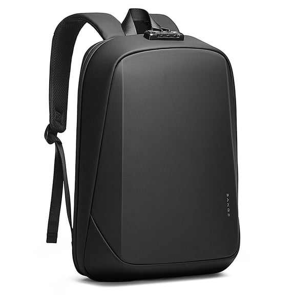 BANGE Unisex Torin 7251 Anti-Theft 25L 15.6 in Laptop Backpack with Charging Port, Black