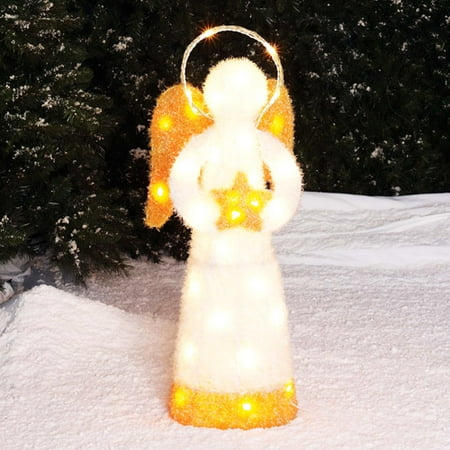 Holiday Time Glitter Angel Light Sculpture Christmas Decor 36 Holiday Time Glitter Angel Light Sculpture Christmas Decor 36 Tall
