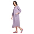 thumbnail image 2 of Moomaya Nightwear For Women Printed 3/4th Sleeve Cotton Knee Length Sleepwear, 2 of 6