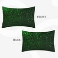 thumbnail image 2 of Sikiie Green Sparkling Print Plush Pillow Cover, Wrinkle-proof and Stain-resistant Pillow Protector without Pillow Core, Home Decoration-14"x20", 2 of 6