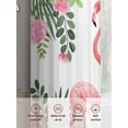 thumbnail image 5 of Summer Pink Flamingos Sheer Curtains 96 Inch Length 2 Panels Set, Tropical Floral Leaves Cactus Voile Window Treatment Semi Sheer Long Curtains Drapes for Bedroom/Living Room/Kitchen 52"x96"x2, 5 of 7