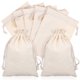 thumbnail image 4 of 10 bolsas de tela de algodón con cordón, bolsa de muselina reutilizable, bolsas de almacenamiento portátiles, 4 of 5
