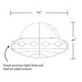 thumbnail image 5 of HOLIDYNAMICS LED Alien Spaceship Halloween Outdoor Metal Framed Display - 65in, 5 of 7