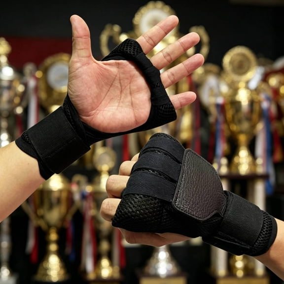 lacooooppia Boxing Gloves Half Finger Comfortable Protective Gear Hand Wraps Punching Bag Gloves for Exercise Workout MMA Muay Thai Black