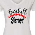 thumbnail image 4 of Inktastic Baseball Sister Women's V-Neck T-Shirt, 4 of 5