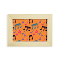 thumbnail image 1 of Colourful Music Notes Orange Desktop Decorate Photo Frame Picture Art Painting 5x7 inch, 1 of 3
