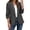 Dark Gray, variant on Women's Dressy 3/4 Sleeve Blazer Jacket Shawl Collar One Button Ruched Cuffs with Pockets Work Office Business Casual Suit Coat, Brown, XXL