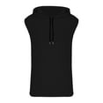 thumbnail image 3 of Mens Hooded Tank Tops Bodybuilding Muscle Cut Off T Shirt Sleeveless Workout Gym Athletic Running Fashion Hoodies Top, 3 of 5