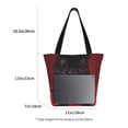 thumbnail image 4 of Horeoi Panther Red Background Print Shoulder Bag for Women Large Capacity Zipper Tote for Shopping Beach Travel Gym with Inner Pocket, 4 of 7