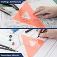 thumbnail image 4 of Pacific Arc Drafting Triangle, 6-inch, 45/90 Degrees, Fluorescent Orange, 4 of 5