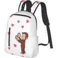 thumbnail image 2 of Cartoon Anime Daypack Curious George (22) Popular Backpack Stylish Rucksack Lightweight Large Capacity For Adults and Men Black, 2 of 9