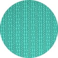 thumbnail image 1 of Ahgly Company Machine Washable Indoor Round Abstract Turquoise Blue Contemporary Area Rugs, 3' Round, 1 of 4