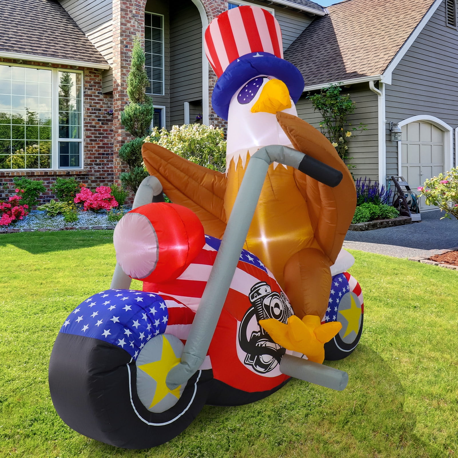 Hengguang 6FT Patriotic Independence Day Inflatable Decoration, 4th of July American Bald Eagle 