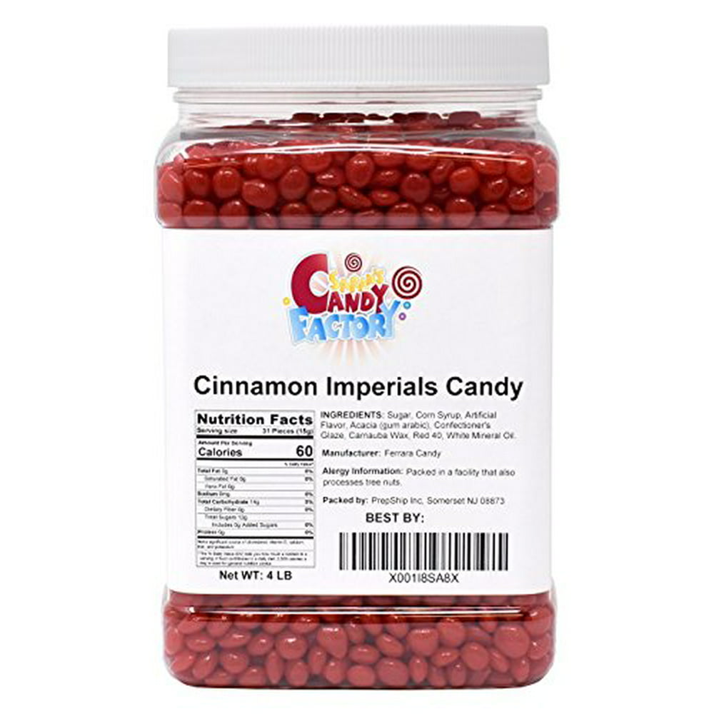 Cinnamon Imperials Candy In Jar 4 Lbs