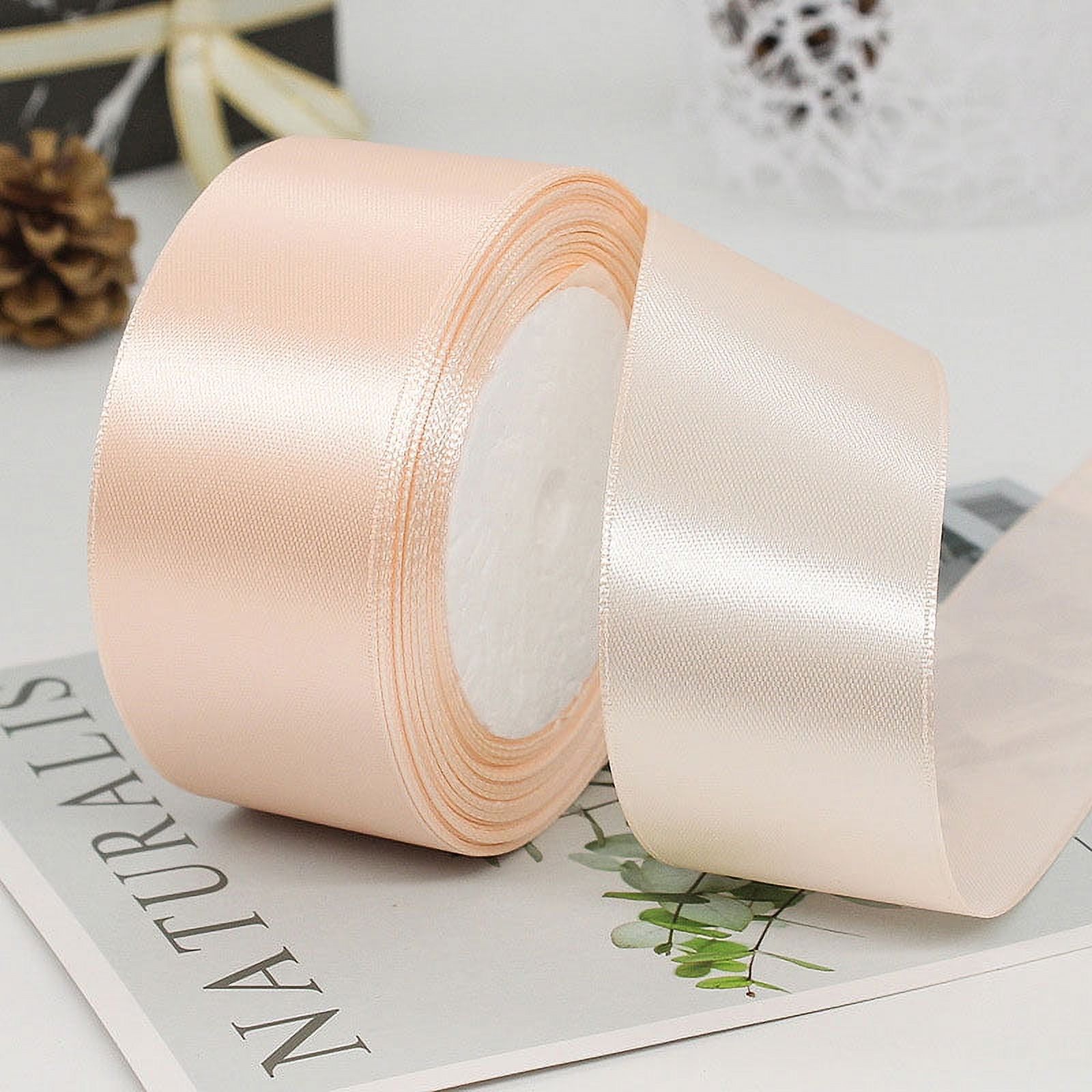 54 Yard Roll of Small Gold Silk Ribbon 