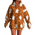 thumbnail image 5 of Dweltoz Halloween Hoodies for Women Ghost Pumpkin Star Print Pullover Hoodie Long Sleeve Loose Fit Sweatshirt with Pockets Casual Halloween Party Tops,Orange 2XL, 5 of 6