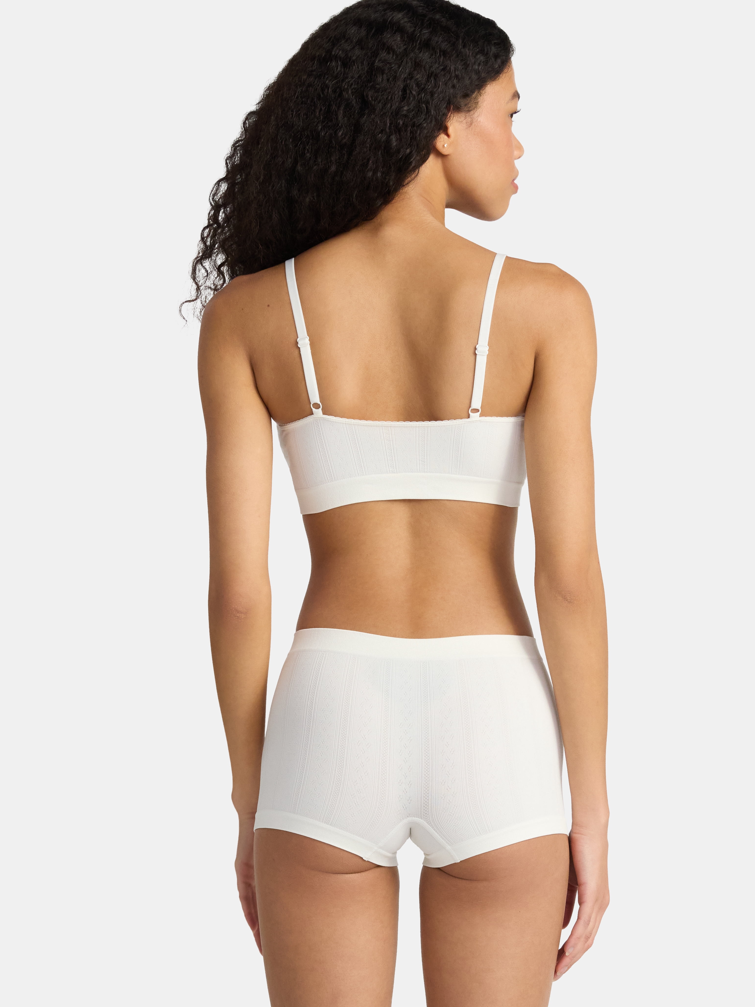 No Boundaries Seamless Triangle Bralette & Boyshort Set, 2-Piece, Women's XS-XXXL