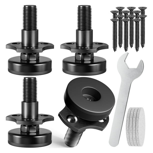 Patas Niveladoras Ajustables, Kit de Tuercas en T con Rosca de 3/8 de Pulgada-16, Niveladores de Muebles, Patas de Mesa, Niveladores de Patas Resistentes, Paquete de 4