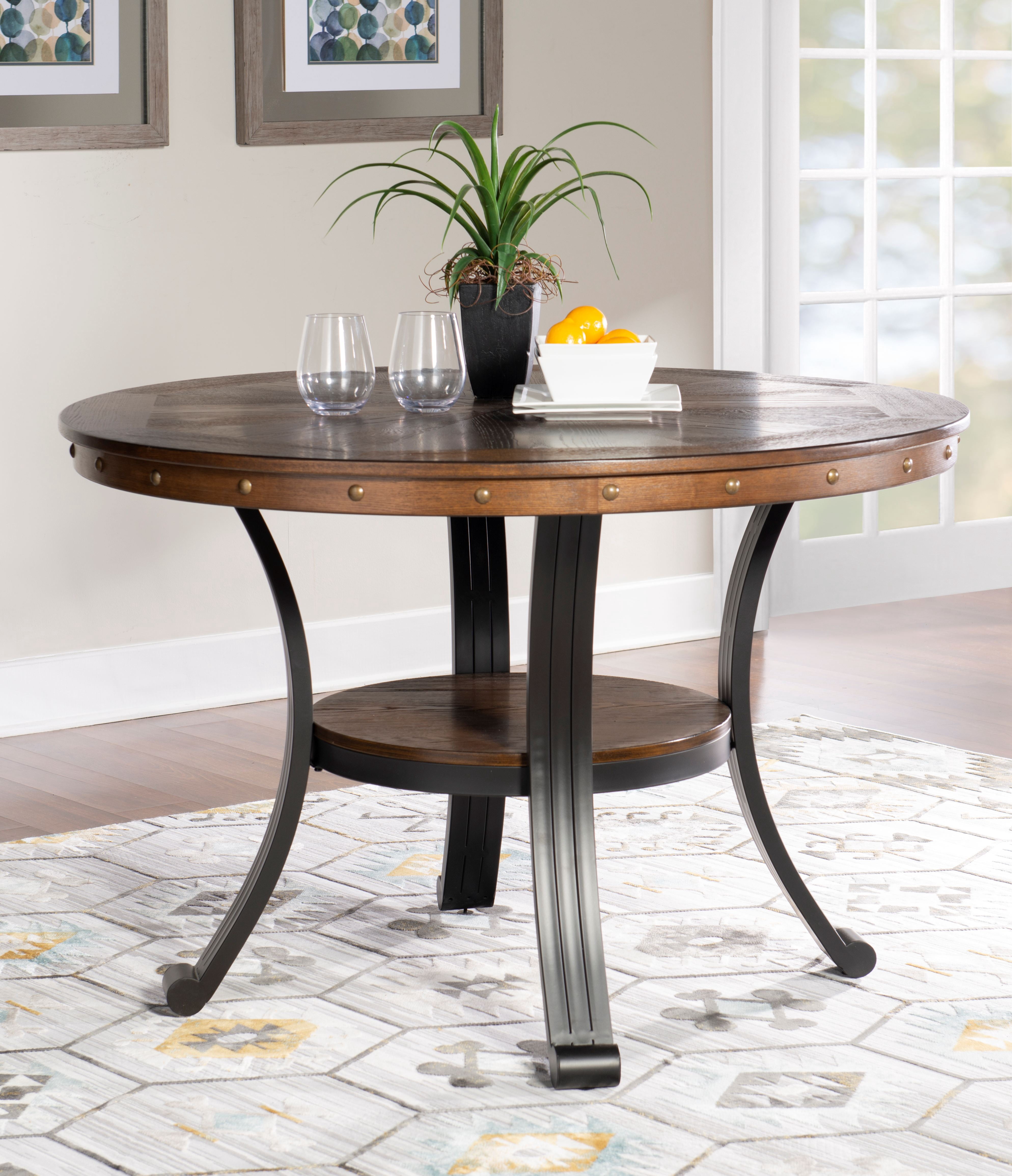Holloway 45" Round Dining Table, Rustic Umber