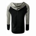 thumbnail image 5 of 2024 New Hooded Sweatshirt in Clearance Women's Contrasting Color Loose Casual Long Sleeve Drawstring Hooded Sweatshirt Top Blouse Gifts for Women, Black XL, 5 of 5