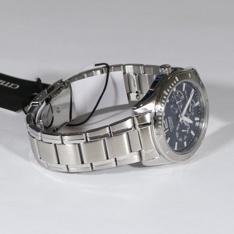 Citizen Quartz Blue Dial Stainless Steel Men's Watch AG8300-52L