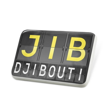 Porcelein Pin JIB Airport Code for Djibouti Lapel Badge – NEONBLOND