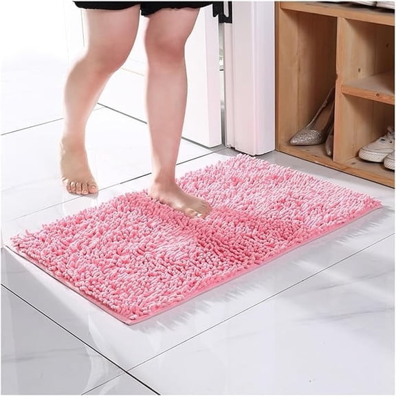 Bathroom Rugs Bath Rug Thick Soft Absorbent Rubber Backing Quick Dry Microfiber Mats Machine Washable Rugs for Shower Floor Bath Mat for Shower Floor Bathroom Doorway 24 x 16In