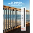 thumbnail image 3 of VEVOR 61 Pack Deck Balusters, 36 in Galvanized Steel Railing Spindles, Hollow Rectangle Metal Decking Stair Balusters with Pre-Drilled Hole, End Caps, Screws, for Deck, Porch & Stair Railing, Black, 3 of 8