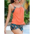 thumbnail image 4 of JYLFC Two-Piece Tummy Control Tankini Swimsuits for Women Modest Bathing Suit with Shorts, Orange L, 4 of 7