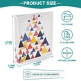 thumbnail image 3 of FORMRS 3 Ring Binder 1.5 inch with Pockets Clip Board 200 Sheets Capacity, White Abstract Triangles, 3 of 8