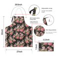 thumbnail image 7 of Pioneer Flower Floral Print Pattern Apron-Garden Aprons for Women with Pockets-Cotton Linen Waterproof Kitchen Cooking Gardening Aprons Adjustable for Kitchen,Cooking,BBQ and Salon 33x27 Inch, 7 of 7