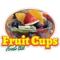 thumbnail image 1 of SignMission D-DC-12 Fruit Cups19 12 in. Fruit Cups Decal Concession Stand Food Truck Sticker, 1 of 1