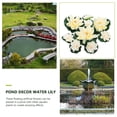 thumbnail image 4 of 6 unids Lirios de agua artificiales Limaches decorativos Lotuses de jardín (blanco), 4 of 6