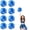 Colorful+Blue, variant on 8 Pack Cheerleading pom poms,Cheer pom poms Sports Dance Cheer Plastic Pom Poms Cheerleading for Sports Team Spirit Cheering (Colorful+Blue)