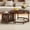Walnut#23D, variant on Coffee Tables Rectangular Mirror Coffee Table for Living Room with Storage and Metal Base, 2 drawers, Black High Gloss Top, 47.3",Coffee Tables With Storage
