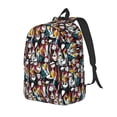 thumbnail image 1 of Goofa The Nightmare Before Christmas Pattern Durable Canvas Daypack - High-Quality Vintage Backpack, Compact & Versatile for Travel and Everyday Use-Small, 1 of 5