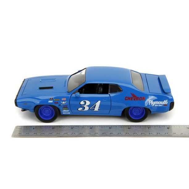 Jada 1972 Plymouth GTX Blue Diecast Car 1:24 Scale - Walmart