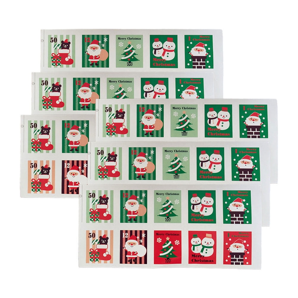 100 Pcs Christmas Themed Sticker Christmas Stamp Sealing Stickers