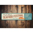 thumbnail image 1 of Seafood Festival Novelty Sign, Metal Wall Decor - 4x18 inches, 1 of 4