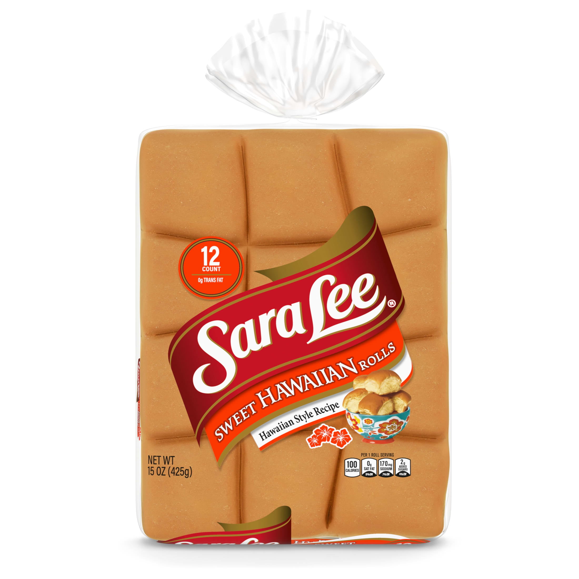 Sara Lee Hawaiian Rolls, 12 count, Hawaiian Rolls, 15 oz Bag