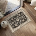 thumbnail image 3 of BERTHMEER 2'x3' Small Area Rugs for Entryway Laundry Bathroom Bedroom Entrance Kitchen Dorm Black and Gold Non Slip Washable Vintage Traditional Oriental Carpets Distressed Rugs, 3 of 6