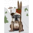 thumbnail image 2 of Art.com English Bulldog, Skiing Stretched Canvas Print Wall Art by Fab Funky, 18" x 24", 2 of 4