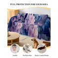 thumbnail image 4 of Vintage Hydrangea Couch Cover, Spring Purple Flowers Garden Plants Sofa Cover Blanket for 2 Seat Cushion, Sectional Sofa Slipcover Furniture Protector for Living Room Bedroom 71''x102'', 4 of 9