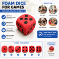 thumbnail image 3 of Gqtwoy Big Foam Dice for Games, Soft EVA Foam Dice for Table Games, EVA Dice for Party Props, Educational Dice for Board Games, Red Dice, 3 of 7