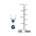 thumbnail image 3 of Sterling Silver with Natural London Blue Topaz Two Stone Pendant with 18" Chain, 3 of 3