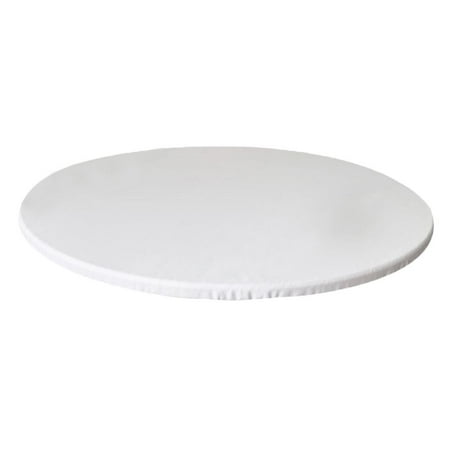 

yotijay Round Polyester Table Cloth Cover Party Decor Fitted Tablecloth White