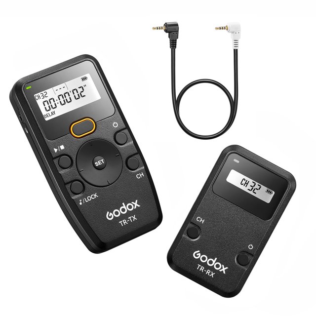 Riwcyla TR Series 2.4G Wireless Timer Remote Control Shutter Remote(Tramsmitter & ) 6 Timer Settings 32 Channels 100M Control Distance with TR,P1 Shutter Cable Replacement for GH5IIGH5SGH5G90G95S